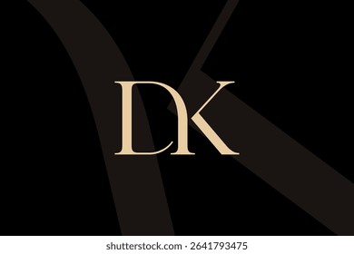 DK or KD letter logo icon design. Classic style luxury initials monogram.