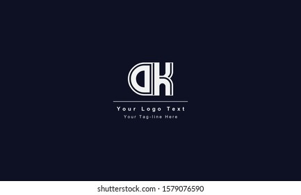 Dk Kd Letter Logo Unique Attractive Stock Vector (Royalty Free ...