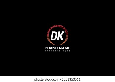 DK Letter Initial Logo Design Template Vector Illustration