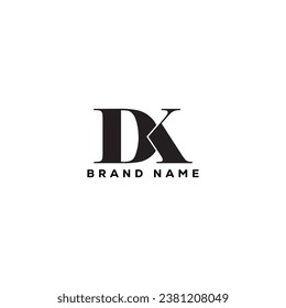 DK letter logo creative design with vector graphic DK simple and modern logo