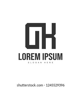 DK Letter logo design. Initial letter logo template design
