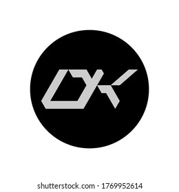 DK Letter Logo Design With Simple style