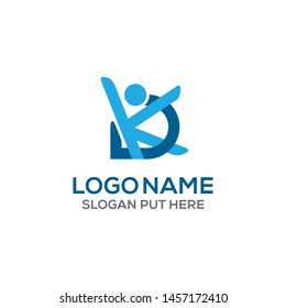 DK letter logo design template