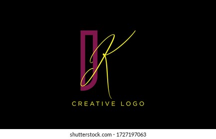 DK Letter Logo Design Template Vector
