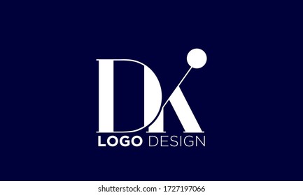 DK Letter Logo Design Template Vector
