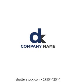 DK Letter Logo with a simple and elegant design