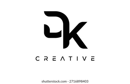 DK Letter Monogram Logo for Modern Creative Brand Identity