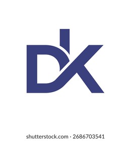 Estilo moderno del logotipo abstracto de las letras del DK