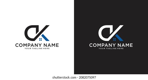 Logo de DK. Logo de la empresa. Diseño monograma. Cartas D y K.
