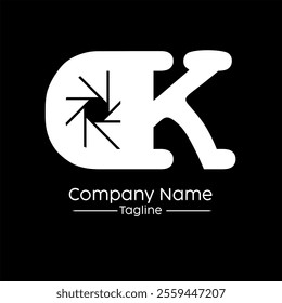 DK logo design for business. Initial letter modern design for company business brand, simple minimal typography. Logo for photography branding and business.