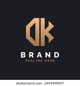 DK Logo Design. Modern, Minimal, Elegant and Luxury DK Logo. Alphabet Letter DK Logo Design for Brand Corporate Business Identity.