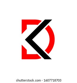 Dk Logo Design Simple Modern Template