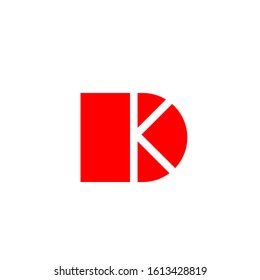 dk logo design simple modern template