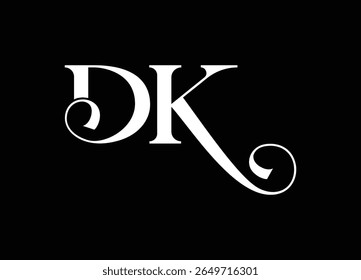 DK logo Design Template Vector Graphic Branding Element.