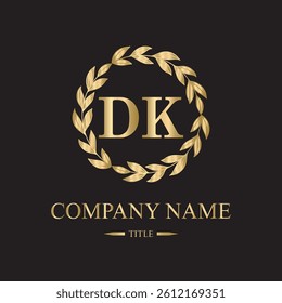 dk logo initial letter luxury royal logo. template symbol. modern golden luxury logo. abstract monogram vector letter mark brand fashion. icon  business monogram boutique font Clothing minimalist.