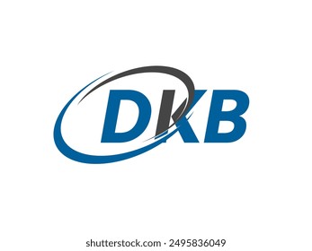 DKB letter creative modern elegant swoosh logo design