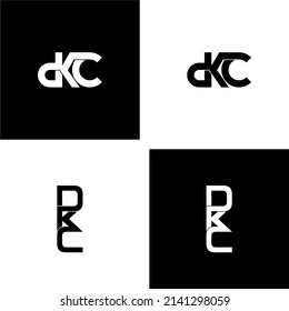 dkc letter original monogram logo design set