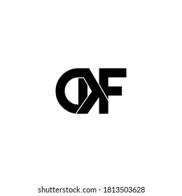 diseño del logotipo del monograma original de la letra dkf