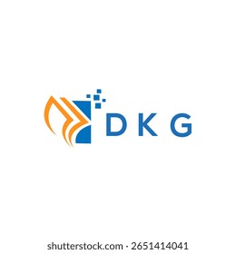 DKG credit repair accounting logo design on white background. DKG creative initials Growth graph letter logo concept. DKG business finance logo design.
