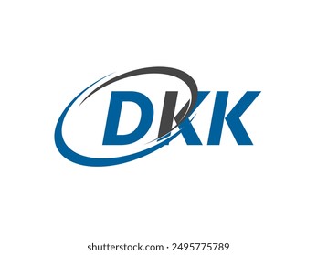 DKK letter creative modern elegant swoosh logo design