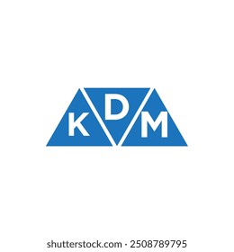 DKM 3 triangle shape logo design on white background. DKM creative initials letter logo concept.
