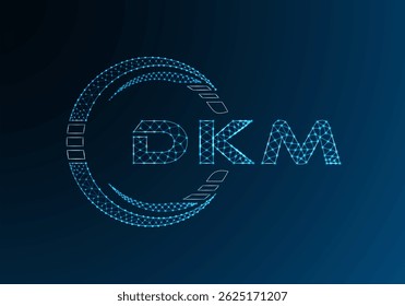 DKM low poly letter logo vector design. DKM lower poly logo design. 