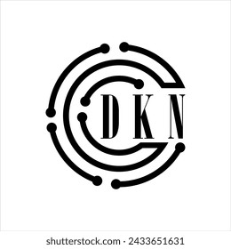 DKN letter design. DKN letter technology logo design on white background. DKN Monogram logo design for entrepreneur and business