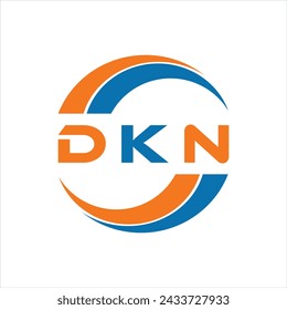 DKN letter design. DKN letter technology logo design on white background. DKN Monogram logo design for entrepreneur and business