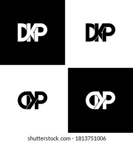 diseño original del logotipo de la letra dkp