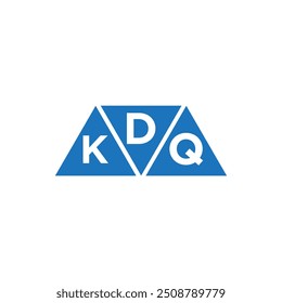 DKQ 3 triangle shape logo design on white background. DKQ creative initials letter logo concept.
