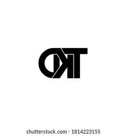 diseño original del logotipo del monograma de la letra dkt