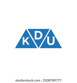 DKU 3 triangle shape logo design on white background. DKU creative initials letter logo concept.
