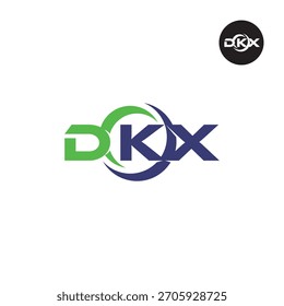 Letras del logotipo DKX Iniciales Acrónimo