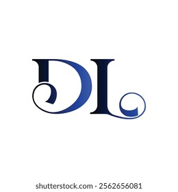 dl abstract alphabet vector icon design monogram, initial letters logo emblem