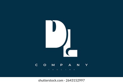DL Abstract Geometric Logo Design. Modern and elegant logo design with simplistic typography elements, showcasing branding excellence.