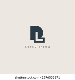 DL Alphabet letters Initials Monogram logo LD, D and L