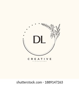 DL Beauty vector initial logo art, handwriting logo of initial signature, wedding, fashion, jewerly, boutique, floral and botanical with creative template for any company or business.