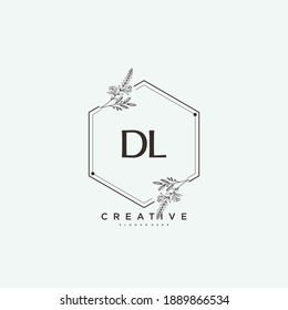 DL Beauty vector initial logo art, handwriting logo of initial signature, wedding, fashion, jewerly, boutique, floral and botanical with creative template for any company or business.
