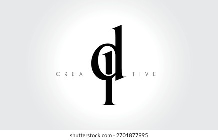DL Elegant Serif Monogram Logo - Luxuriöses typografisches Kleinbuchstaben-Zeichen für modernes Branding