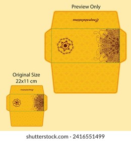 DL Envelop for Gifting on occasion with coin template with beautiful desing 