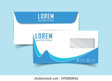 DL Envelope Design. Template For Advertising, Branding And Corporate Identity. Envelope With Window. Envelope Mockup For Design