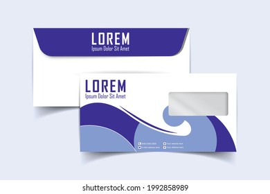 DL Envelope Design. Template For Advertising, Branding And Corporate Identity. Envelope With Window. Envelope Mockup For Design