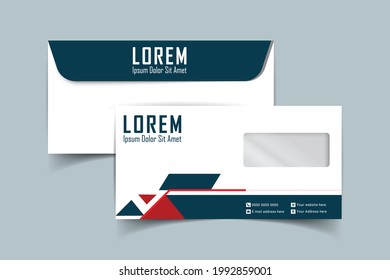 DL Envelope Design. Template For Advertising, Branding And Corporate Identity. Envelope With Window. Envelope Mockup For Design