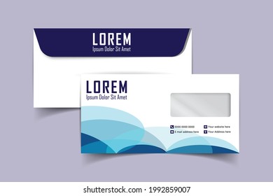 DL Envelope Design. Template For Advertising, Branding And Corporate Identity. Envelope With Window. Envelope Mockup For Design