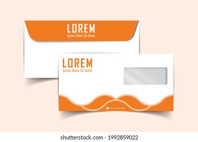 DL Envelope Design. Template For Advertising, Branding And Corporate Identity. Envelope With Window. Envelope Mockup For Design