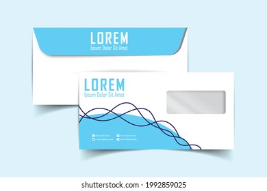 DL Envelope Design. Template For Advertising, Branding And Corporate Identity. Envelope With Window. Envelope Mockup For Design