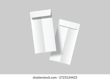 DL maqueta de sobre con maqueta de papel en blanco sobre fondo neutral, composición de papelería limpia para marca corporativa, correspondencia comercial, diseño de correo, diseño de invitación, presentación impresa	