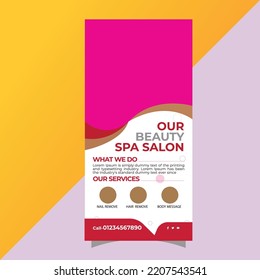 It is Dl flyer. Beauty and spa Shop card.it can editable. It make adobe illustrator.