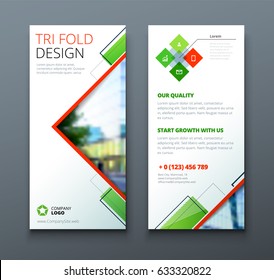 DL Flyer design. Corporate business template for DL flyer with rhombus square shapes.