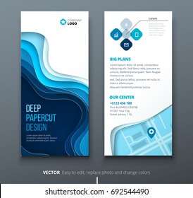 DL flyer design. Corporate business template for brochure or flyer. Layout with modern elements and abstract background. Creative concept flyer or brochure.